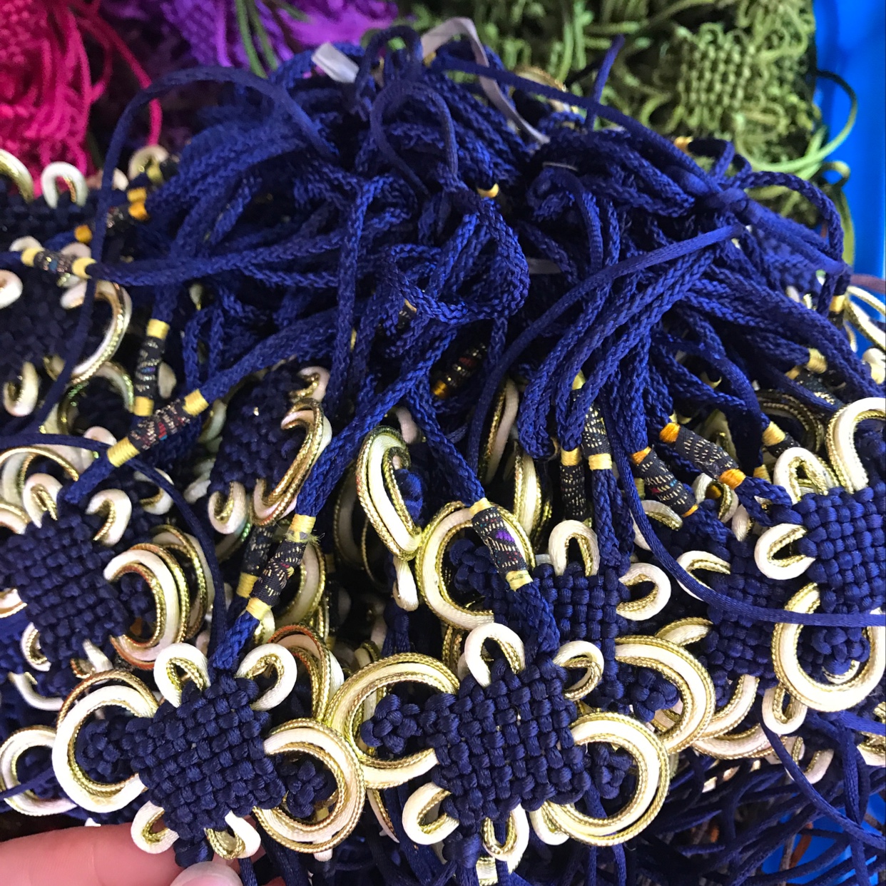 厂家直销批发流苏定制6号8盘富贵吉祥结车挂流苏中国结产品图