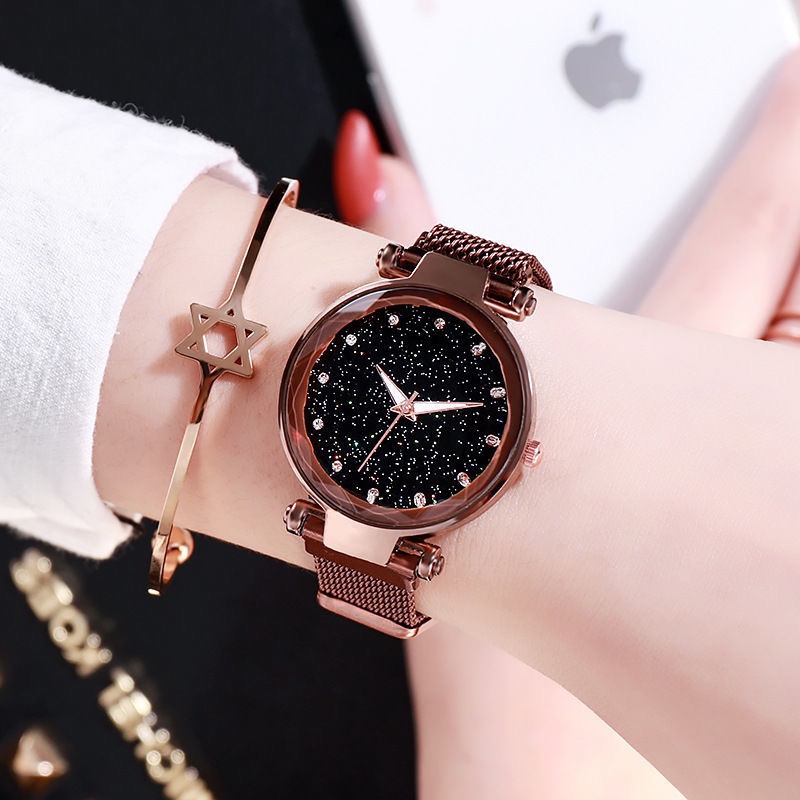 Women's fashion steel wire band magnet Douyin best-selling multi-color watch Specification image