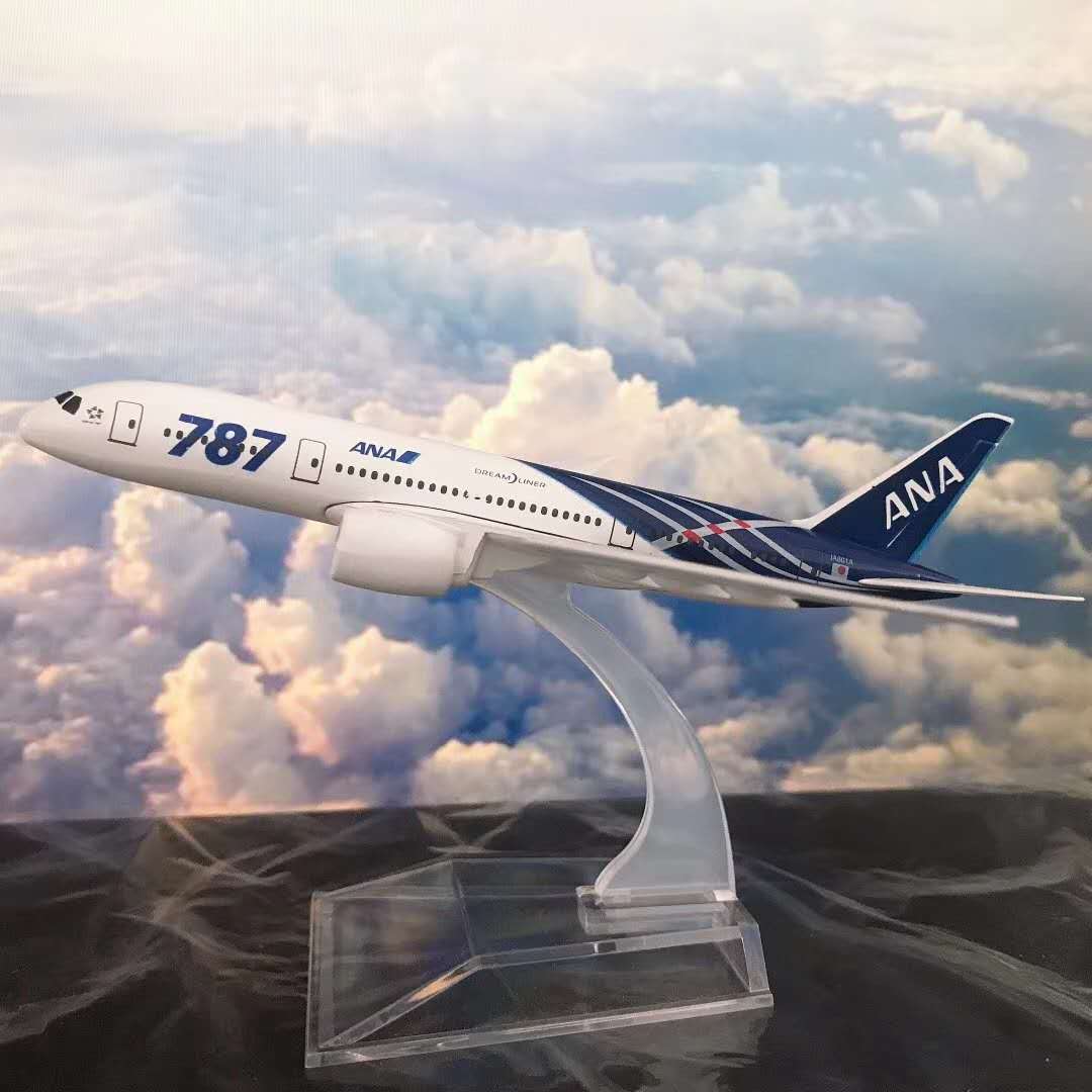 Aircraft model (14CM Japanese ANA Airlines B787) alloy aircraft model metal aircraft model