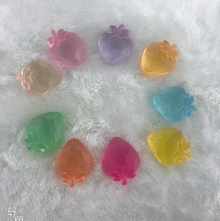 Ab glue epoxy resin accessories 🍓 matte effect a large strawberry thumbnail