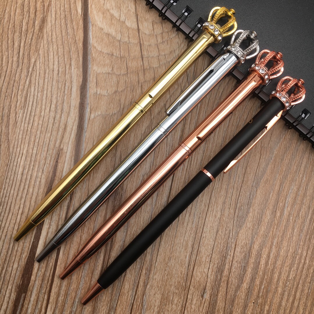 Crown metal pen, Ballpoint pen, gift promotion pen, advertising pen Specification drawing