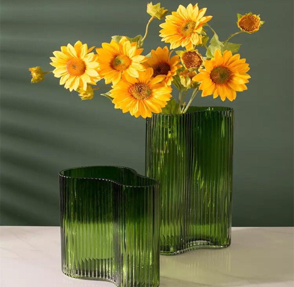 玻璃花瓶 YXST1921  脚印小号 颜色备注咖 灰 粉 蓝 绿 透明产品图