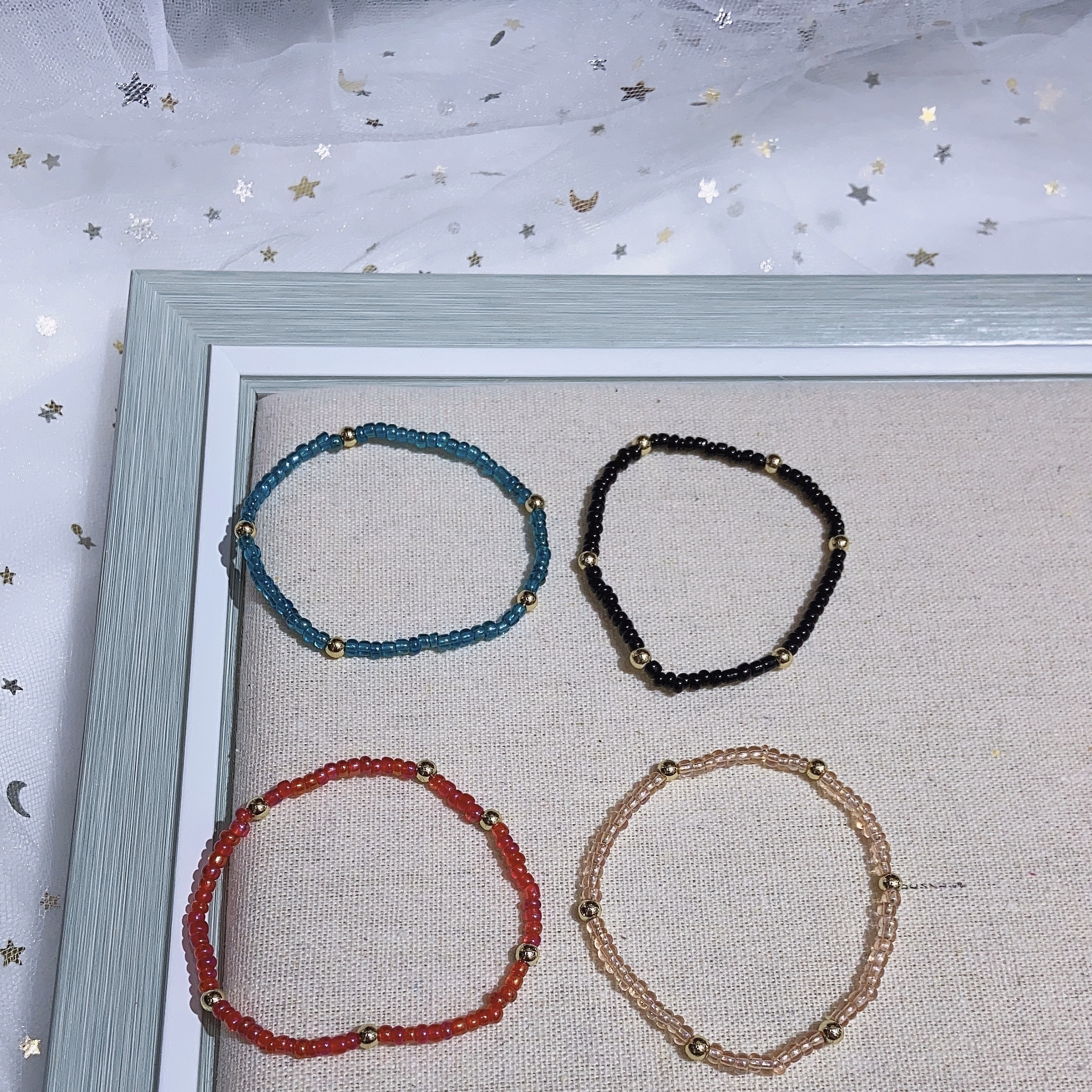 Rice bead ➕ gold bead bracelet details Picture