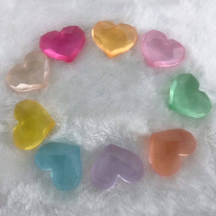 ab glue epoxy resin accessories matte effect large heart ❤️
