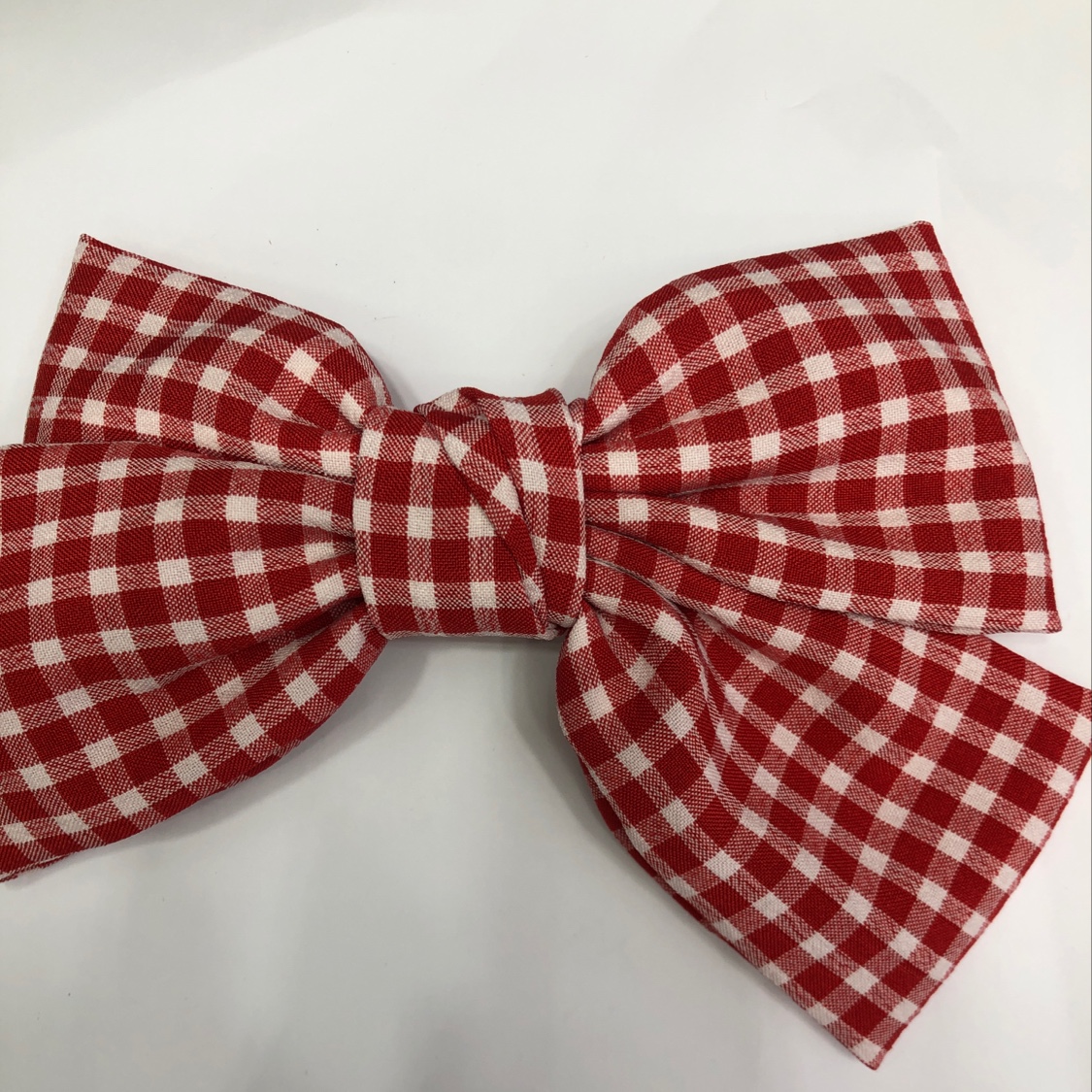 韩版格子大红色