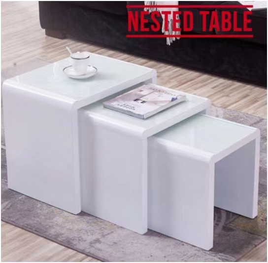 Rounded corner square three-piece display rack chair storage rack HD-89 Application Scenario