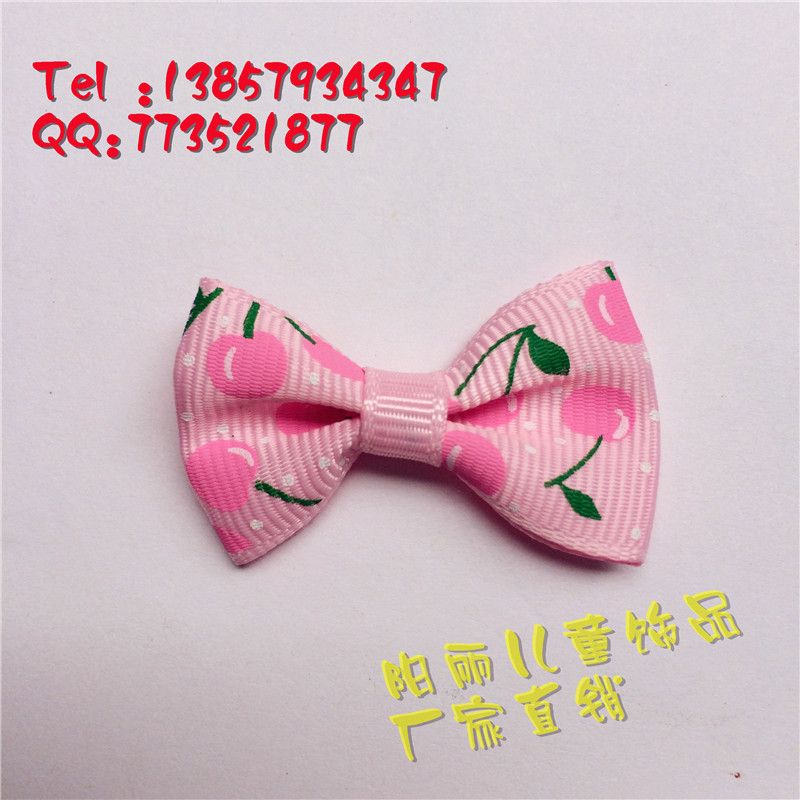 【萌】韩版小樱桃印花儿童蝴蝶结 衣服 宠物饰品 配件详情图6
