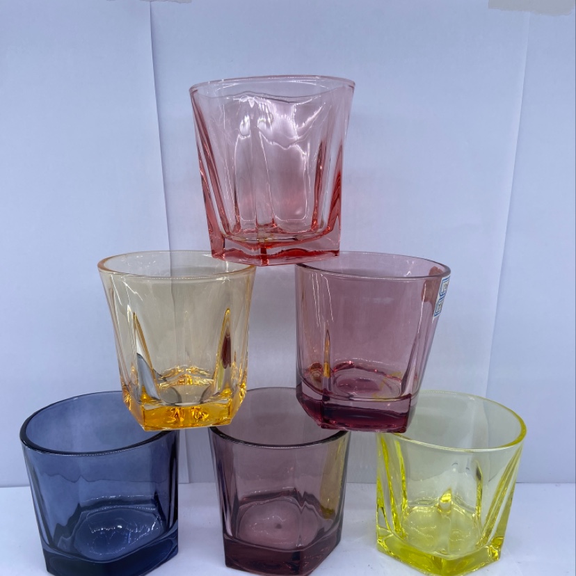 Glass 6 - piece set of whisky glasses 6 - color glasses thumbnail