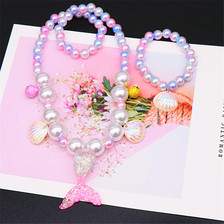 双色珍珠AB贝壳粉色鱼尾款  超迷人超优雅 网红爆款金金饰品 