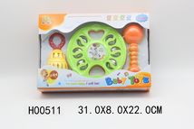 H00511 樂器三件套 宝宝乐器铃铛沙锤摇铃玩具套装