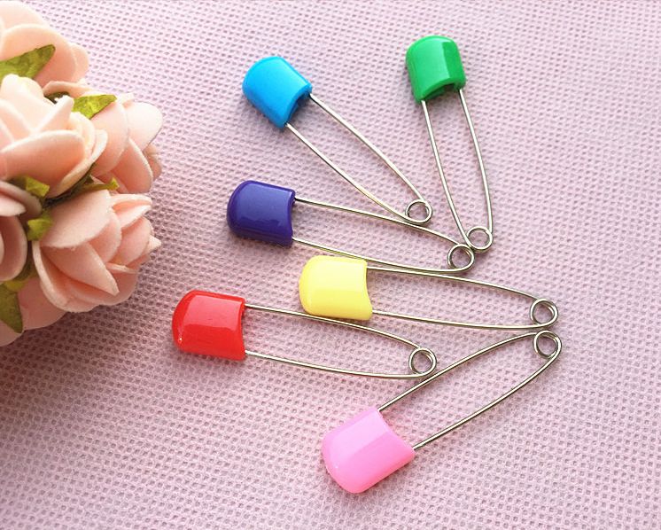 卡卡五金 5258全吸吸卡包装儿童安全别针55mm百元店小包装货源产品图