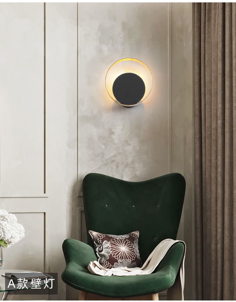 Light luxury postmodern wall lamps, corridor art lamps, creative and simple living room wall lamps, model room designer lamps detail image 4