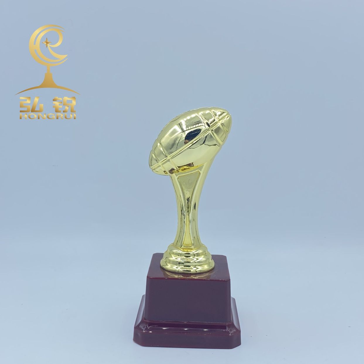 塑料橄榄球奖杯制品比赛奖励奖品可定制logo详情图1