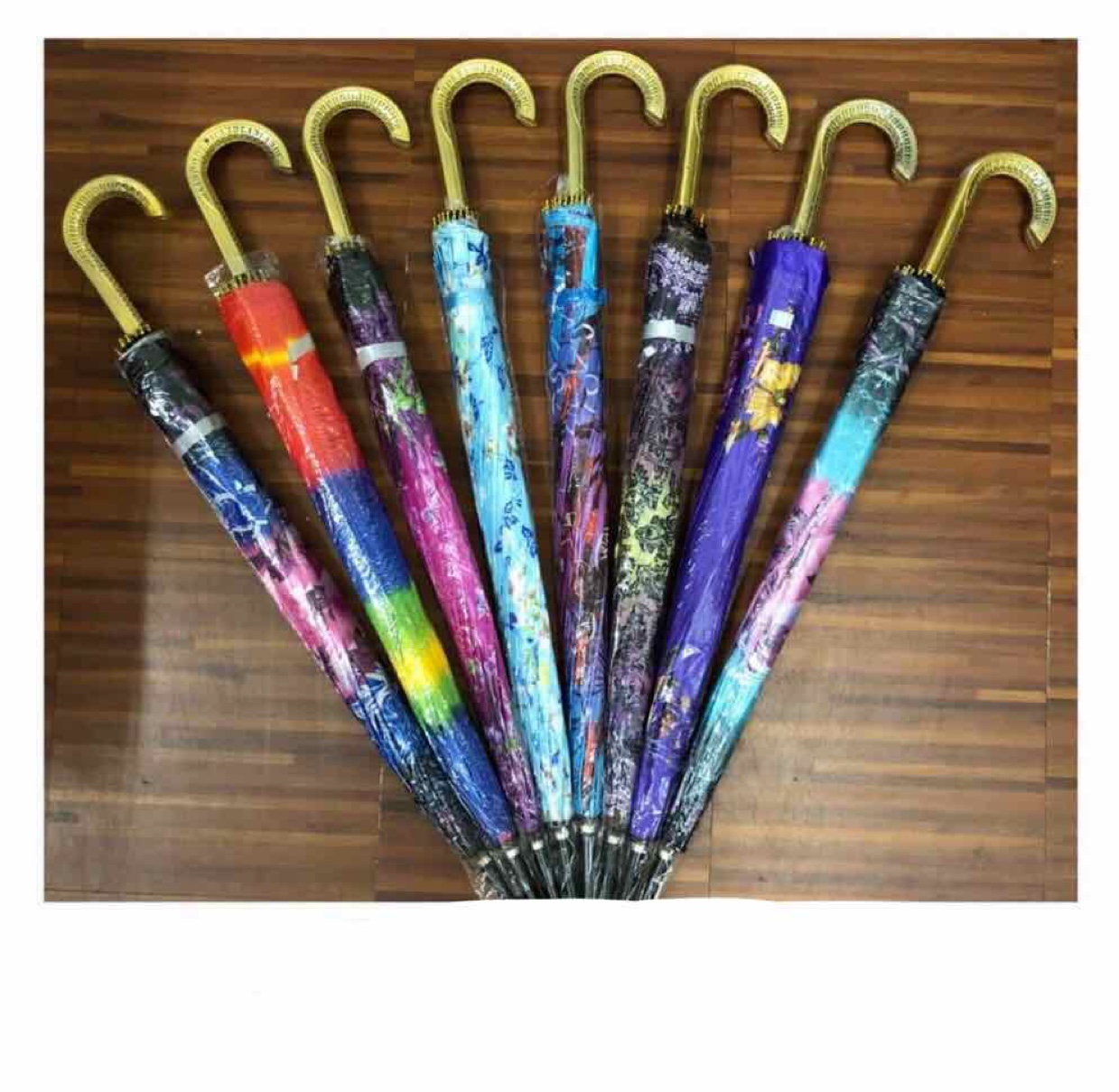 54Cm Automatic Straight Bar Color Umbrella