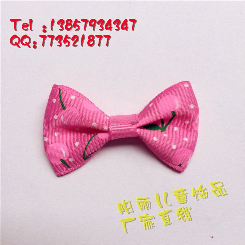 【萌】韩版小樱桃印花儿童蝴蝶结 衣服 宠物饰品 配件详情图4
