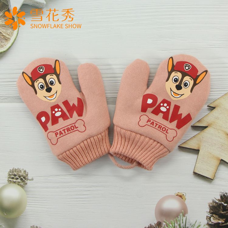 Children 2-6 years old gloves woof woof team bow-tie gloves thumbnail