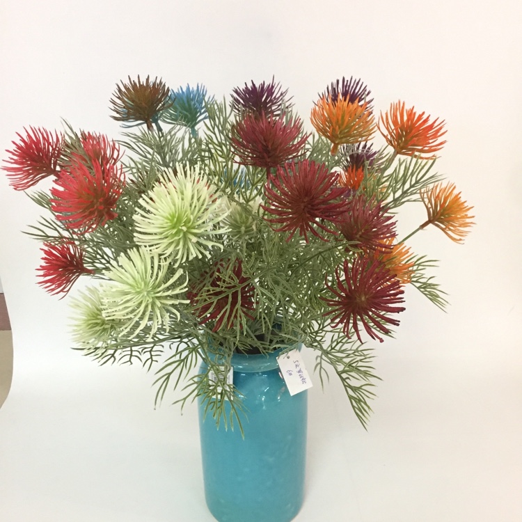 5 pine needles simulated plastic flowers plastic accessories to put flowers thumbnail