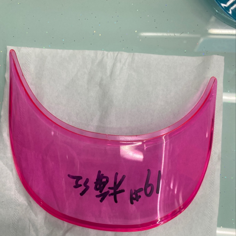 Rose Red Transparent Visor details Picture