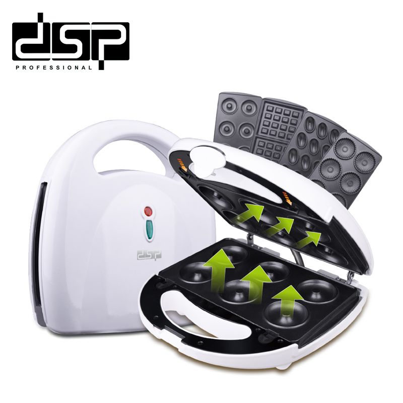 DSP Dansong Mini Waffle Maker Home multi-functional breakfast machine Doughnut muffin cake 4-in-1 baking tray thumbnail