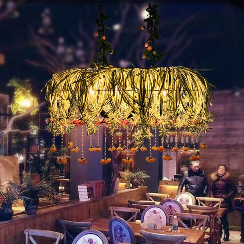 Music restaurant, bar, green plant atmosphere, retro chandelier, coffee shop, milk tea shop, hairdressing clothing shop, creative lighting