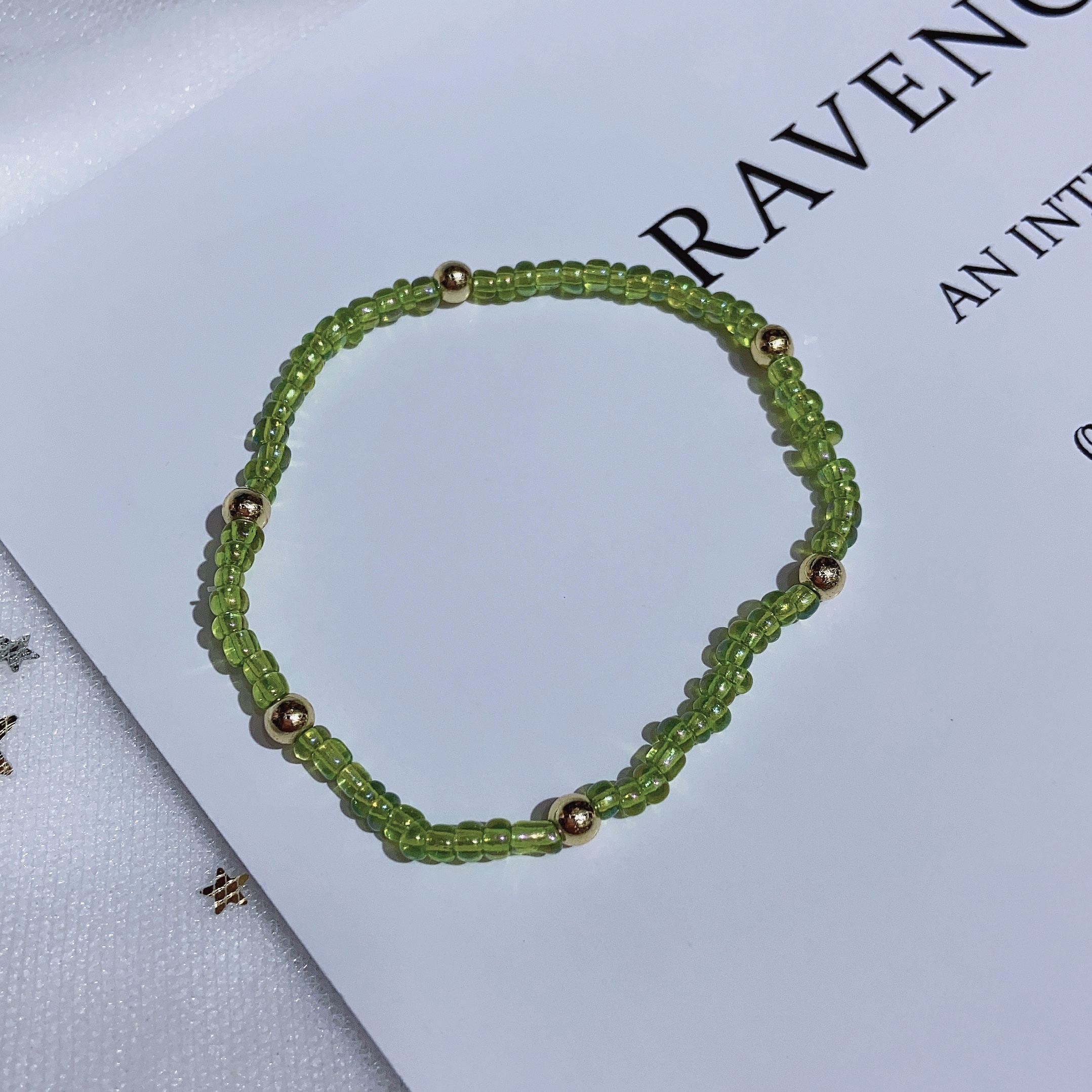 Rice bead ➕ gold bead bracelet undefined