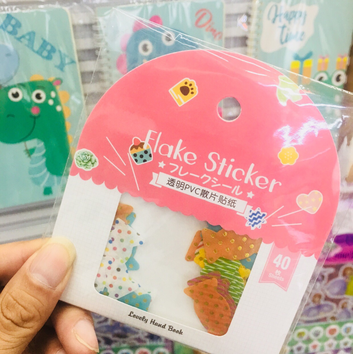 Flat hand stickers and paper hot stickers candy