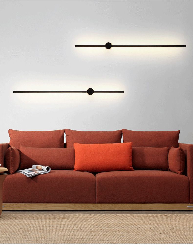 Light luxury minimalist line LED wall lamps, postmodern simplicity, corridor TV background wall, indoor wall lamps, bedroom lighting fixtures detail image 1