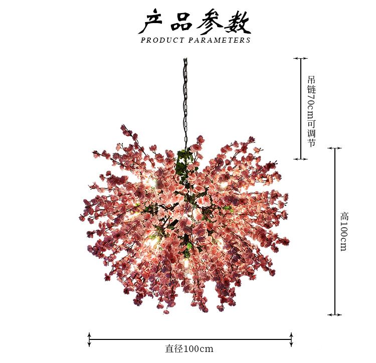 工业风植物装饰吊灯主题音乐餐厅火锅店绿植铺咖啡厅酒吧复古灯饰详情图5