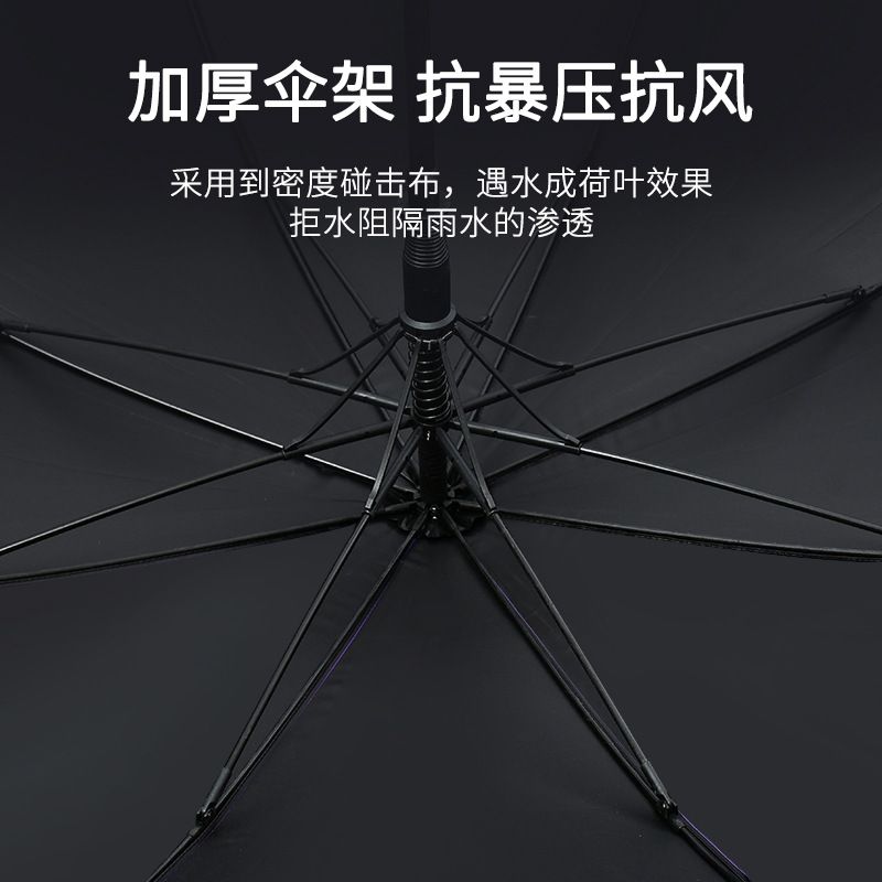 自动雨伞定制LOGO广告长柄晴雨伞超大号高端男士商务高尔夫礼品伞详情图6