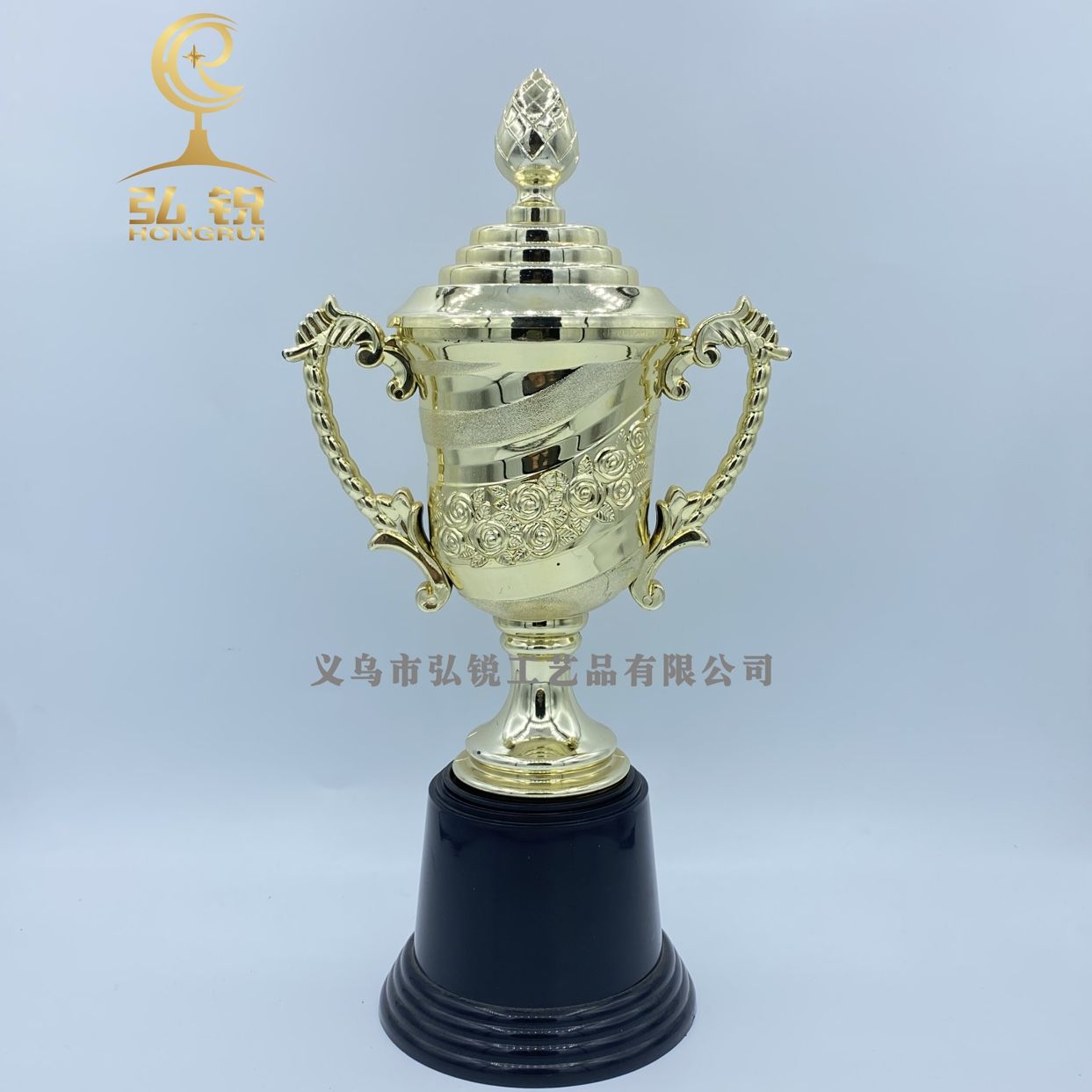 CS-001圆底牡丹大奖杯塑料创意奖杯可定制logo详情图2