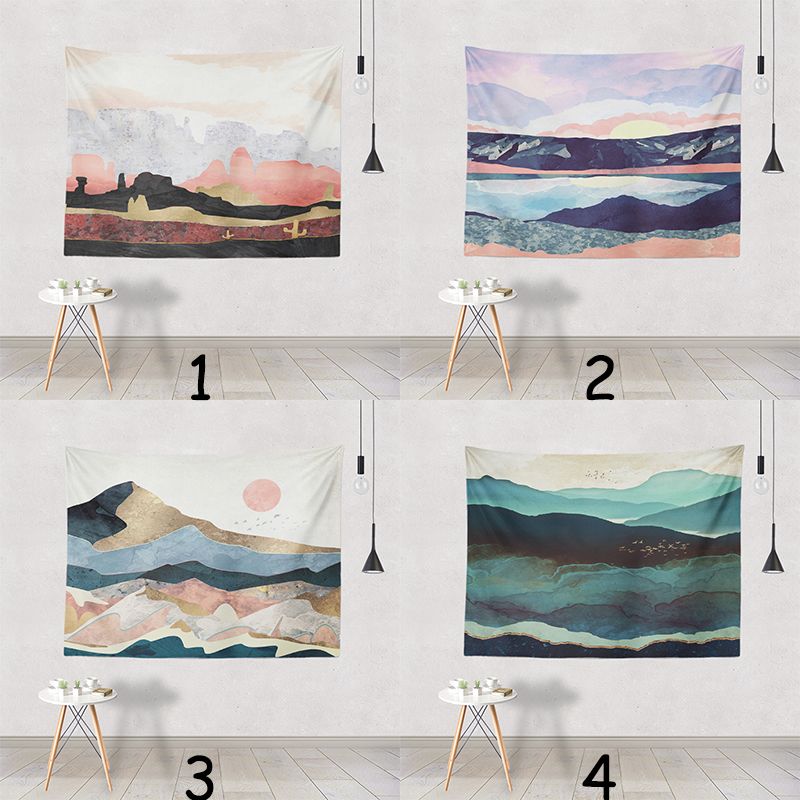 Abstract Geometry Aliexpress Hot Selling Mountain River Printed Tapestry Decorative Sofa Fabric Beach Towel Home Textile Wall Hanging Wholesale details Picture