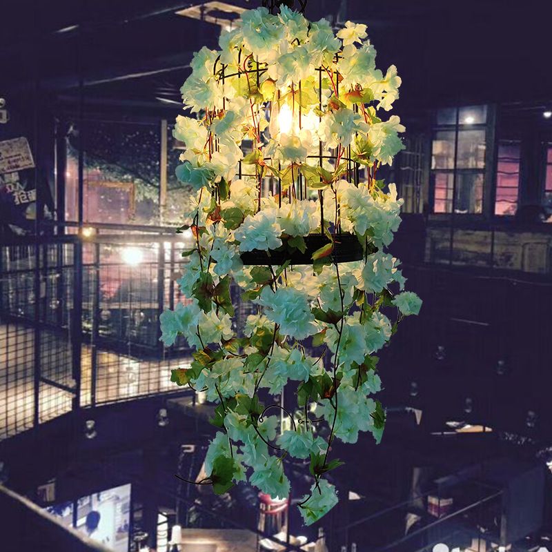 Plant chandelier industrial style creative coffee shop music restaurant personality booth chandelier flower shop decorative iron chandelier