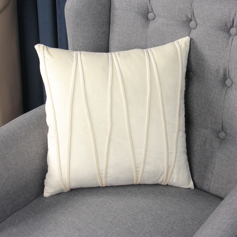 Velvet modern and simple solid-color throw pillow cushion sofa office bed backrest headboard pillowcase without core detail image 6