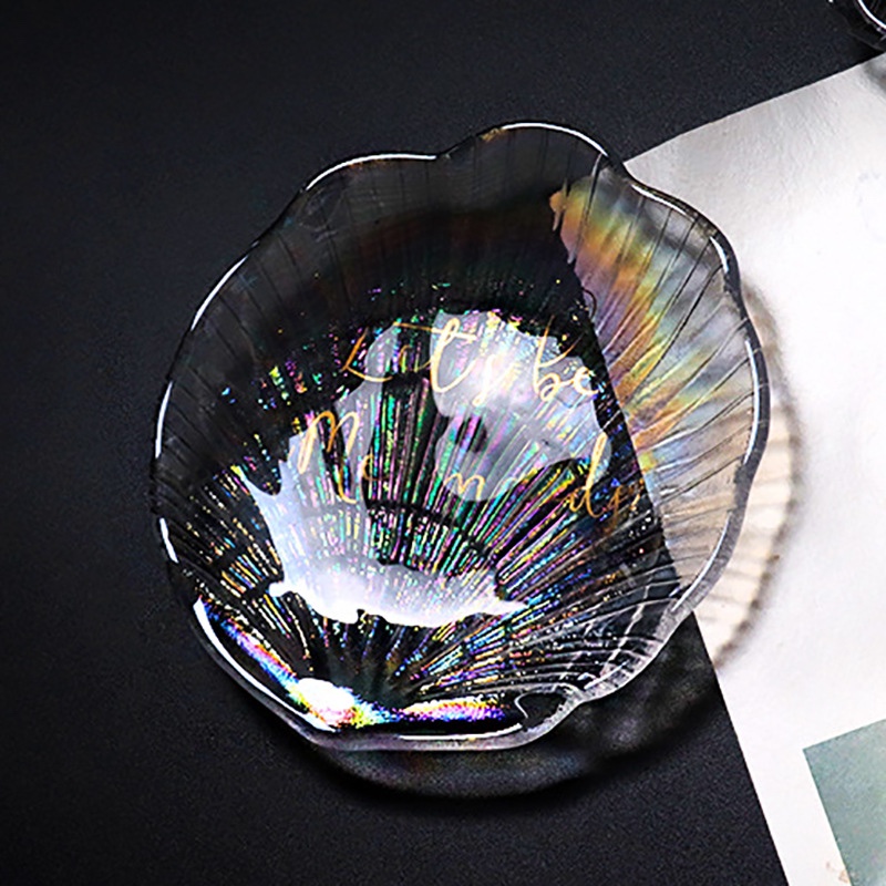 轻奢/贝壳收纳/时尚炫彩/饰品放置/盒子白底实物图