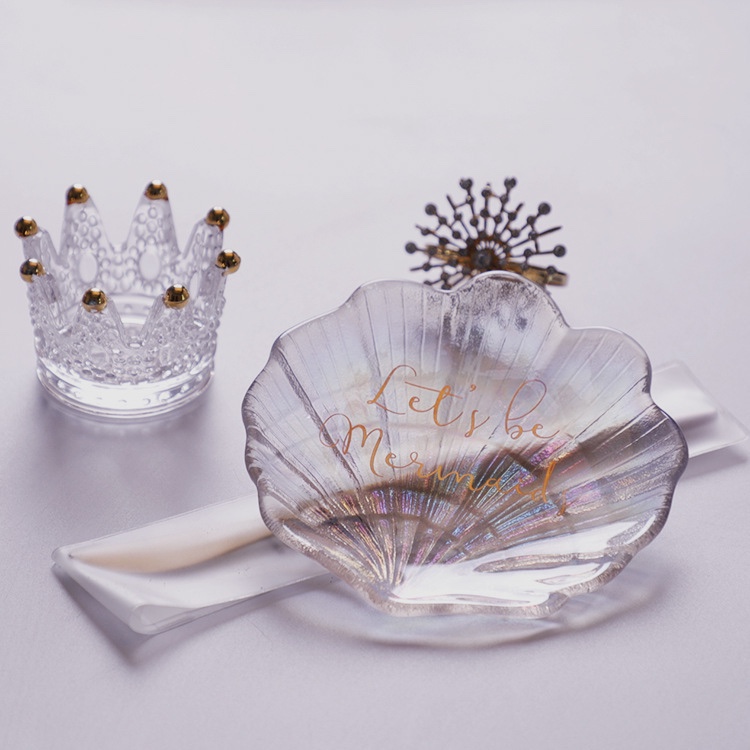 轻奢贝壳收纳盒时尚炫彩贝壳形状饰品放置盒详情图7