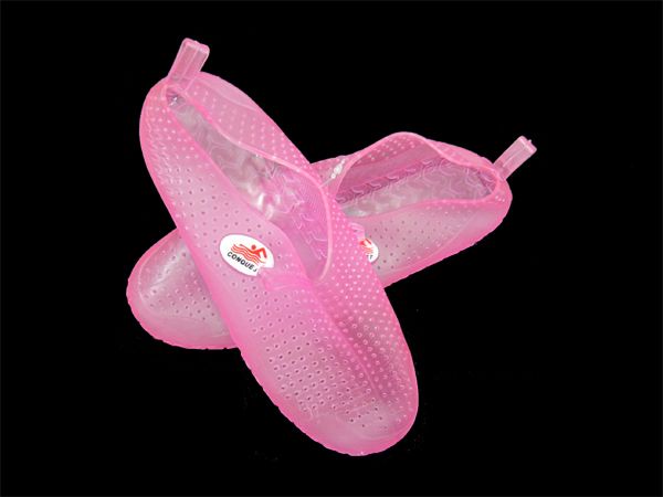 厂家直销 搏路潜水鞋 沙滩鞋 透明水晶鞋 游泳鞋BL088粉色35码产品图