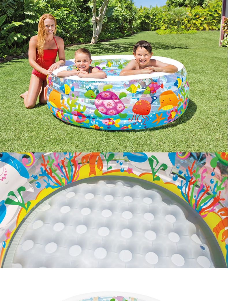 intex Children's inflatable swimming Pool, Family large ball pool, thickened water play pool, adult bathtub 58480 detail image 2