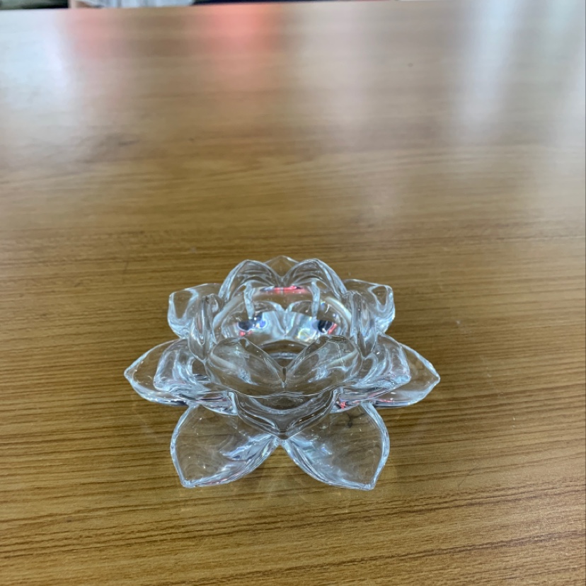 水晶莲花烛台厂家直销当季新品可批发高质量高颜值