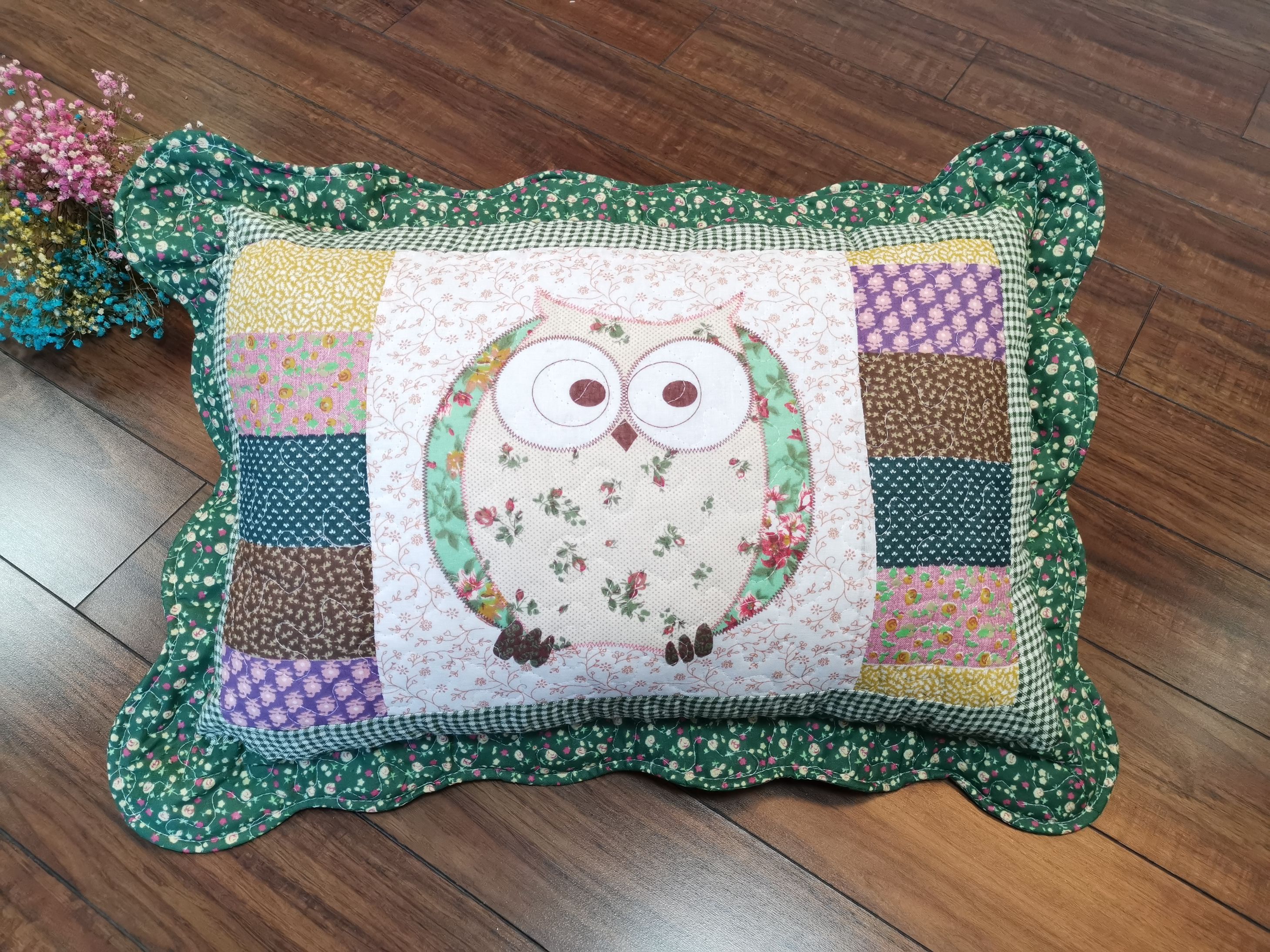 All-cotton quilted pillowcase, pure cotton printed 40*60 pillowcase, single student dormitory Specification image