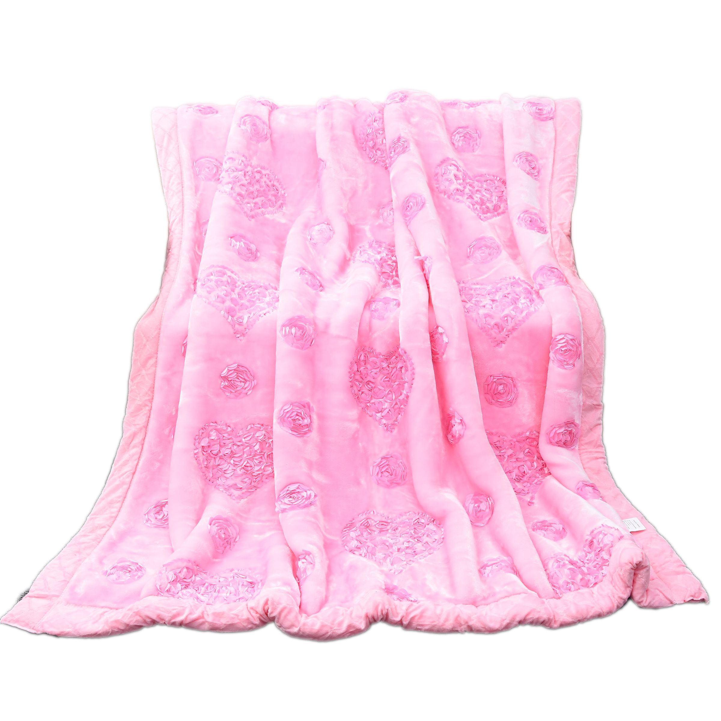 家丽百合6D新款绣花毛毯床上用品 厂家直销详情图6