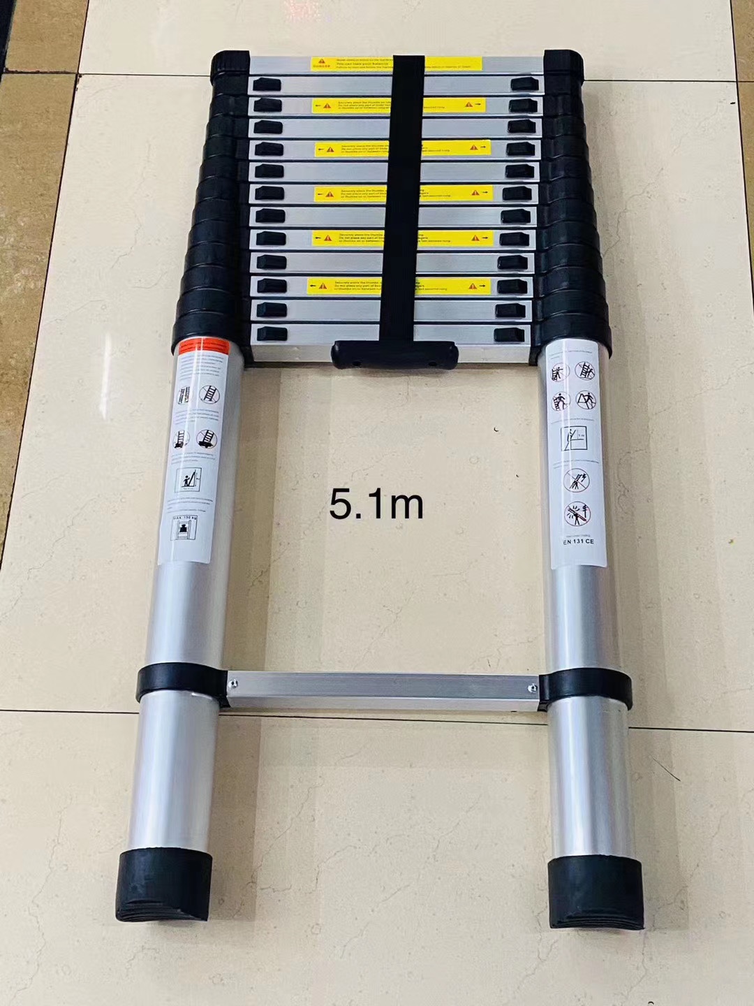 铝合金梯，竹节梯，伸缩梯，单梯，家用梯，梯子2m详情图9