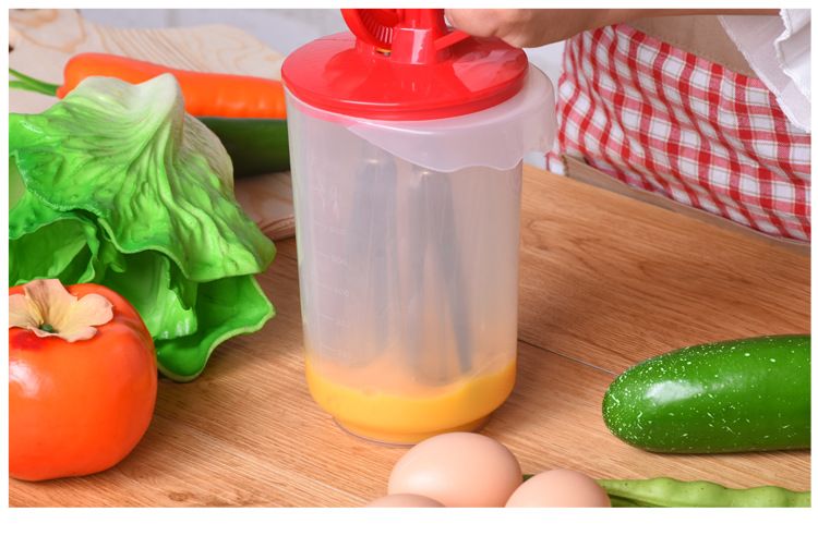 Egg beater, kitchen stirrer, hand-cranked semi-automatic stainless steel egg beater, double-head egg beater, factory direct sales detail image 12