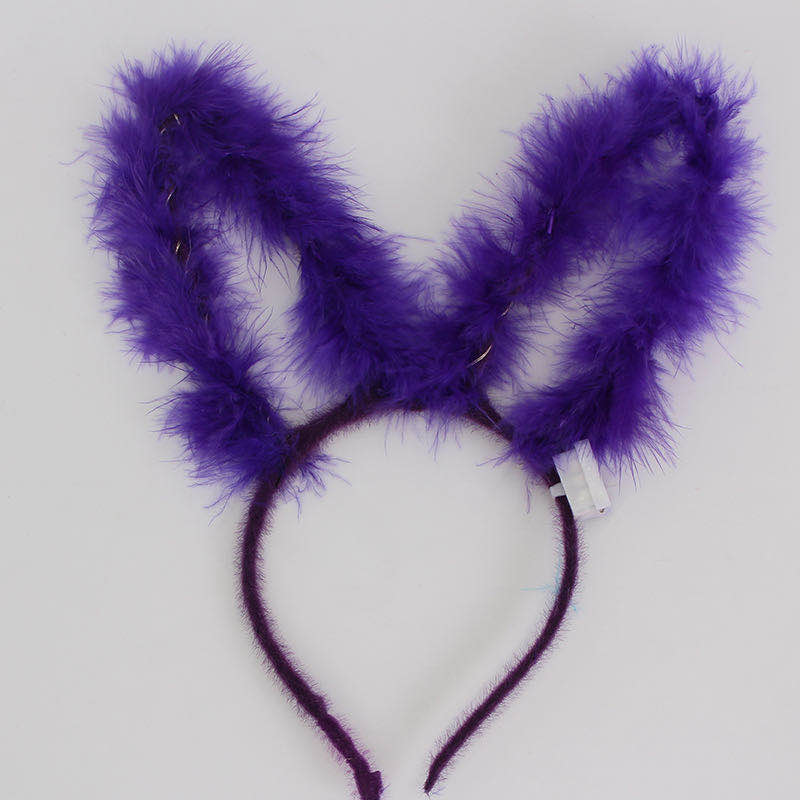 发光兔耳发箍，羽毛发箍，节日发箍产品图