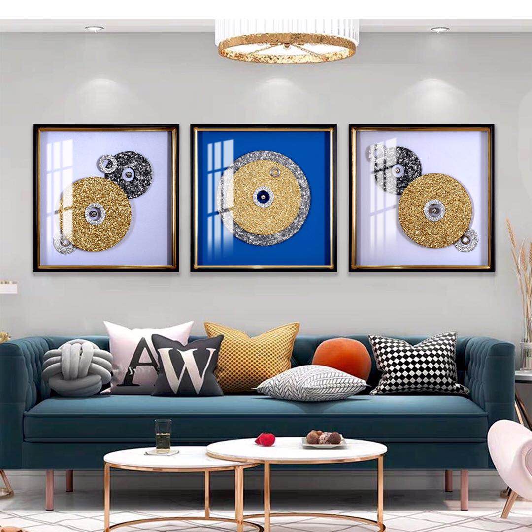 纯手工制作实物图画 现代简约北欧风格设计客厅卧室书房