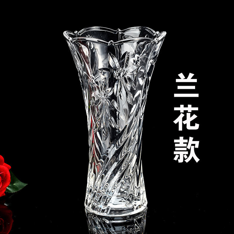 花瓶插花工艺品透明瓶子雕花工艺厂家直销详情图4