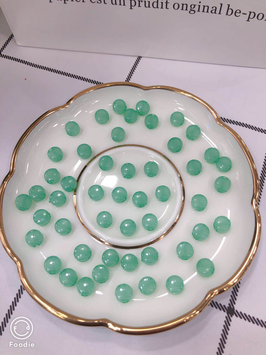 Acrylic straight hole jelly round cake rope accessories