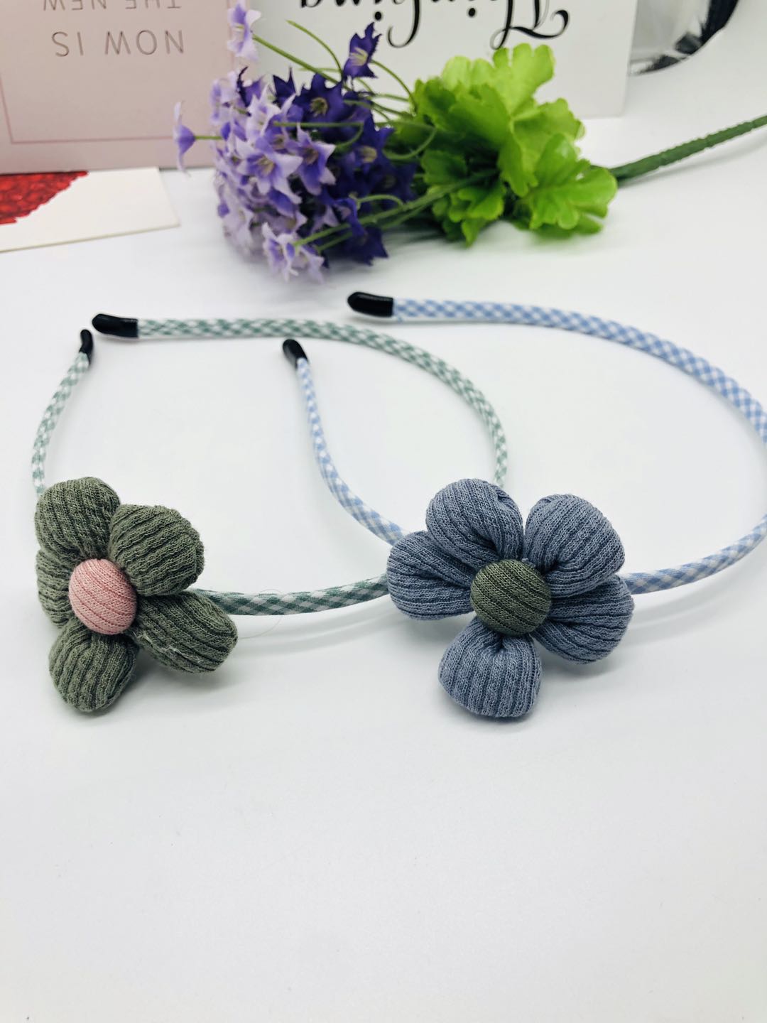 Wool Autumn and winter wool large flowers Sunflower small fresh Korean style pastoral headband Headband accessories Specification drawing
