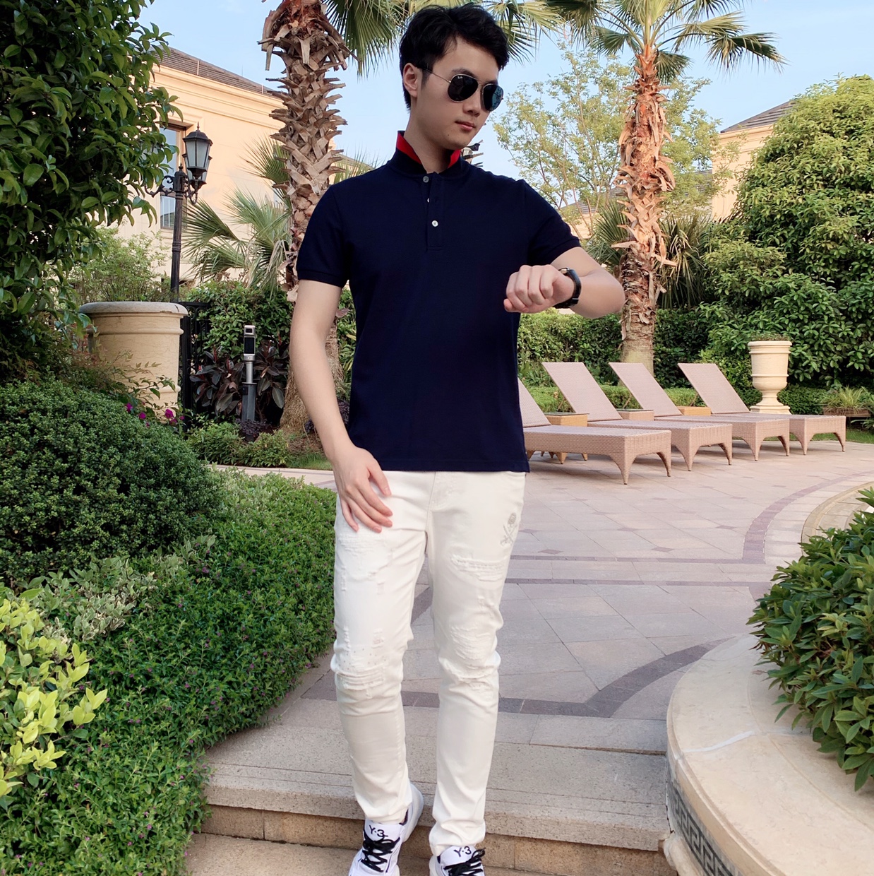 Hong Kong DT business Blue POLO shirt thumbnail