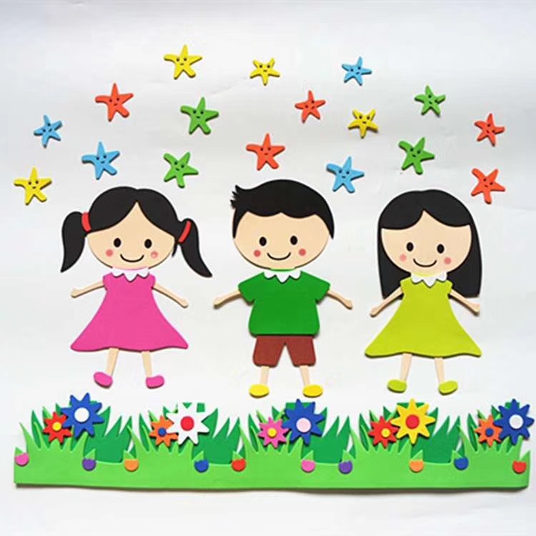 Manufacturers direct classroom blackboard newspaper series kindergarten sponge stickers star pupils