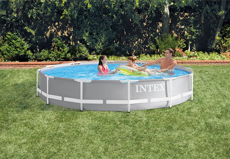 INTEX26712 circular tube frame pool set, Children's Extra-large mesh frame family swimming pool detail image 2
